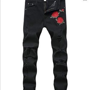 Black rose jeans